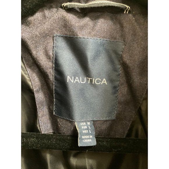 Nautica Men's Dark Gray/Black Quilted Insulated Puffer Jacket Size M-No Hood - Picture 5 of 6